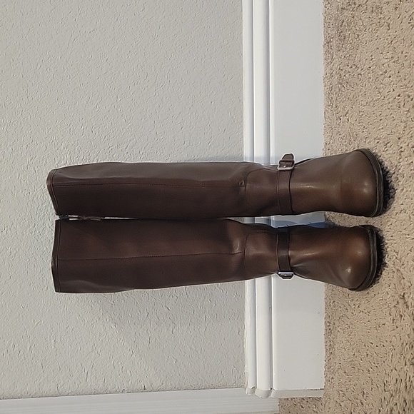 Cole Haan Shoes - Ralph Lauren Brown Leather Riding Boots Size 8